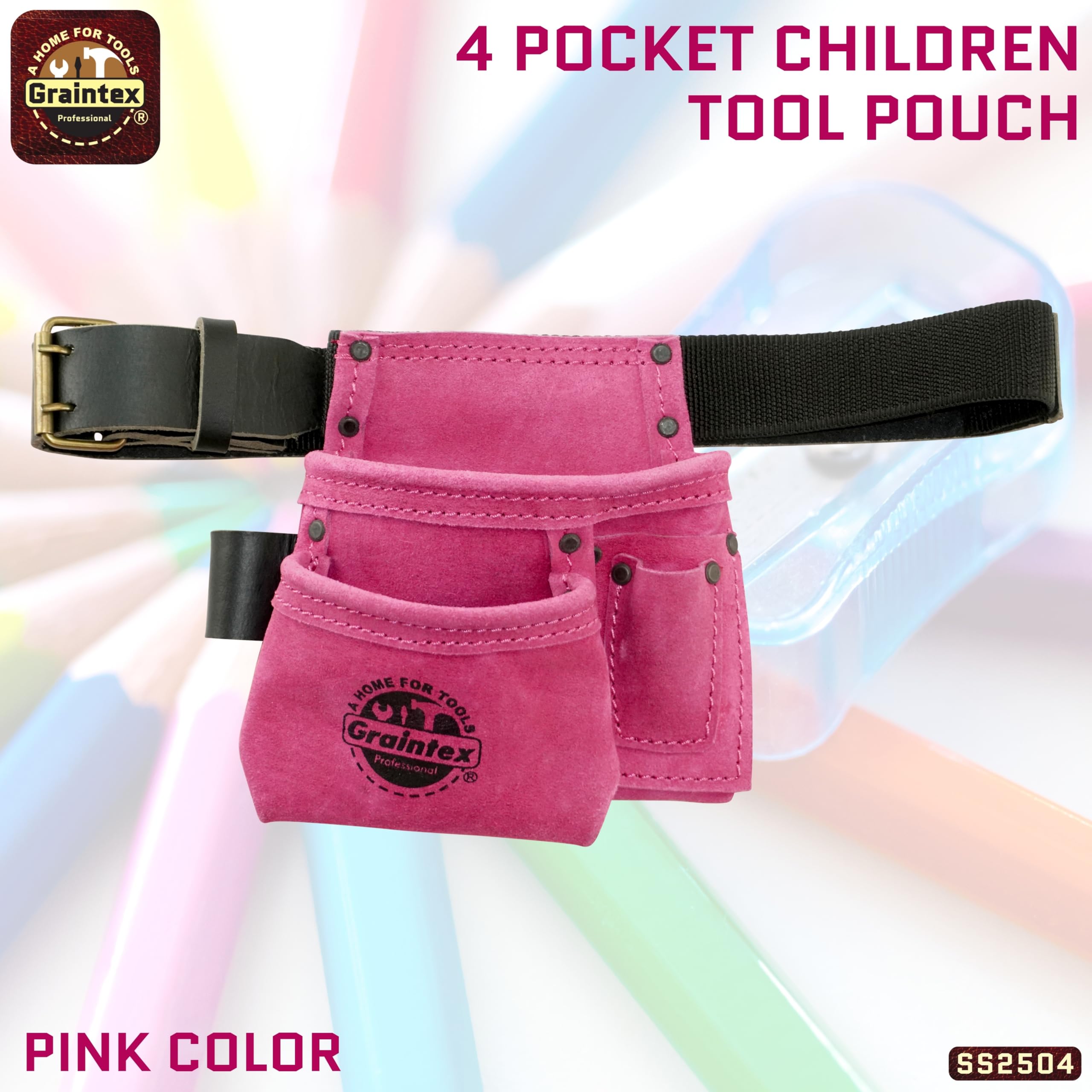 Graintex 4 Pocket Children's Tool Pouch Ideal for Home Improvement
